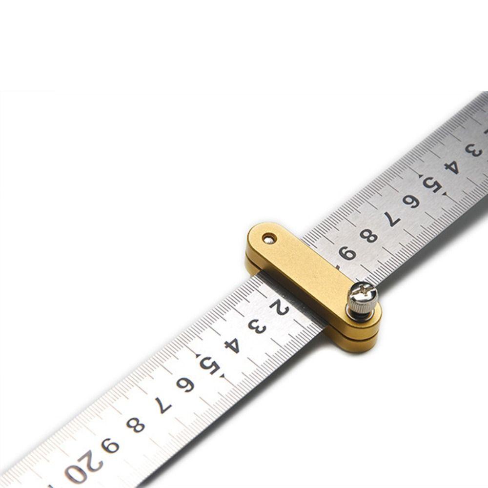 【 ELEGANT 】 Penggaris Baja Posisi Blok Kuningan Gambar Mark Line Gauge Marking Locator Scriber Alat Ukur