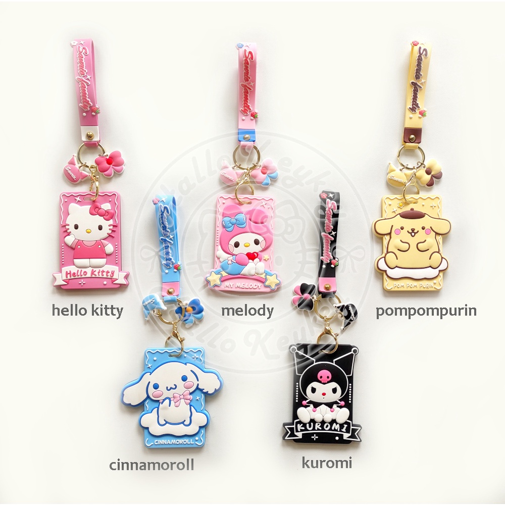 

gantungan name tag id card kitty melody cinnamoroll kuromi pompompurin