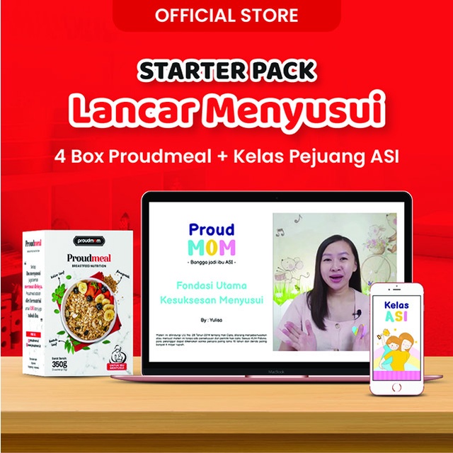 Paket Lancar Menyusui ( 4 Box PROUDMEAL ASI BOOSTER + Akses Kelas Pejuang ASI )