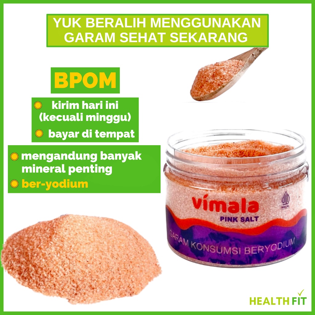 garam himalaya original himalayan salt organic organik BPOM BER YODIUM MERK VIMALA