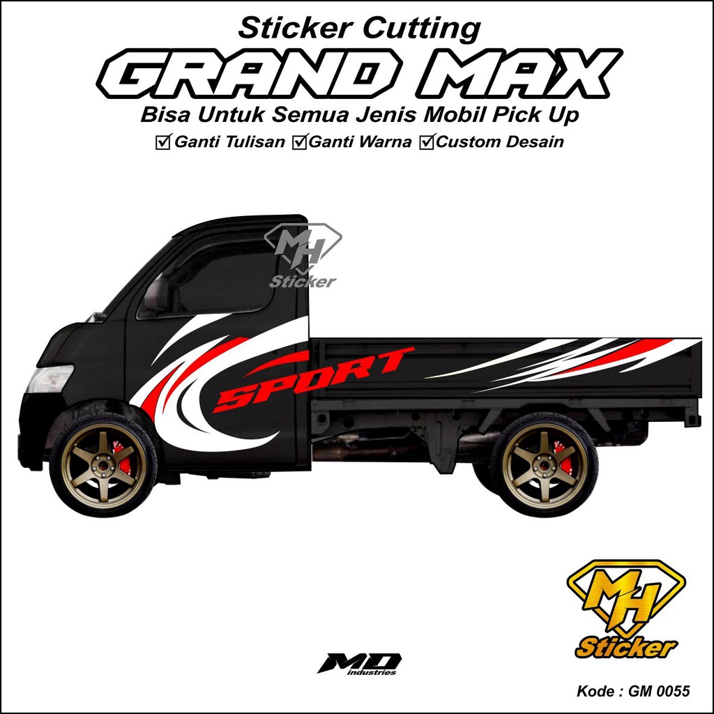 cutting striping pick up grandmax sticker variasi keren