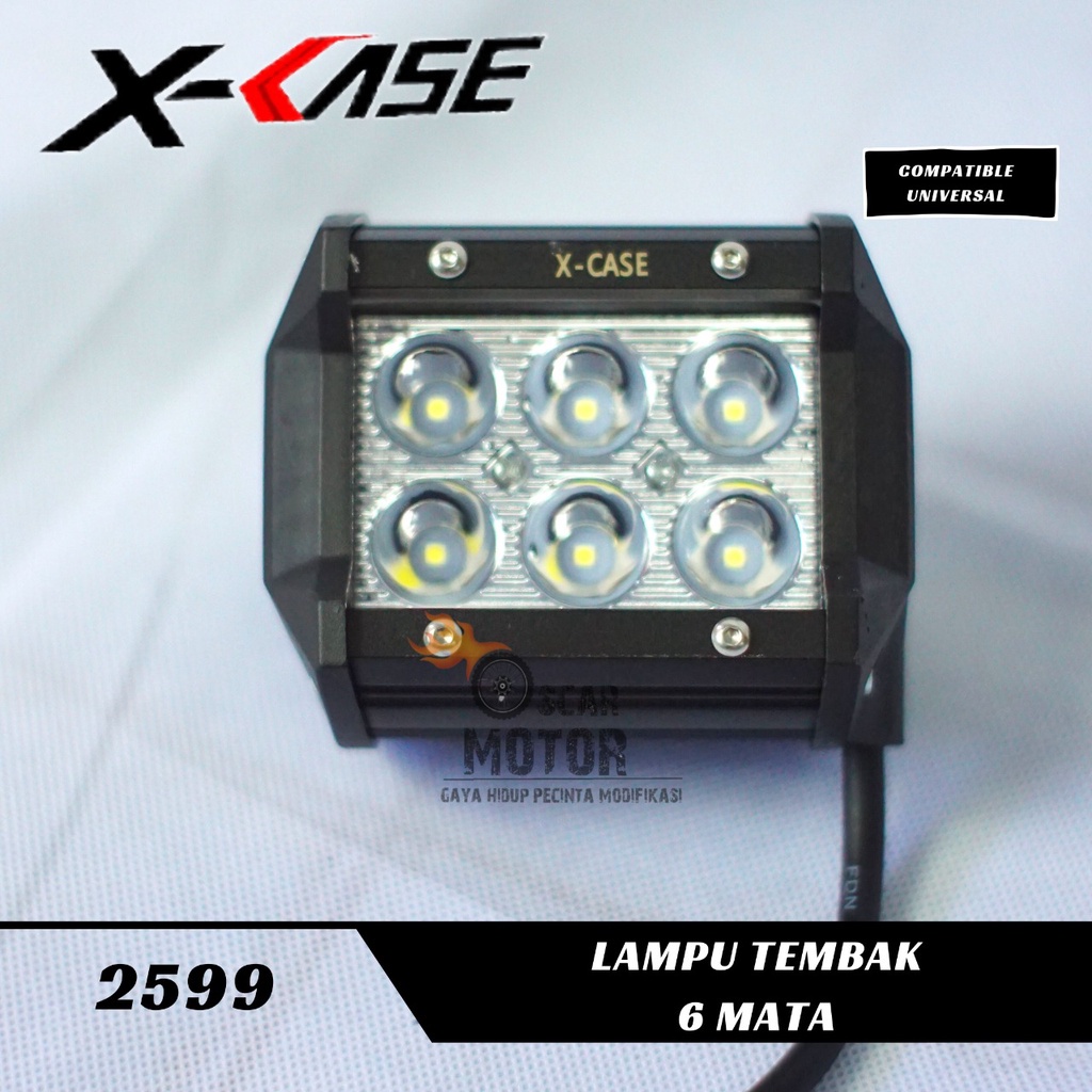 Lampu Tembak Sorot Mini Led PLUS BREKET Cree CWL 6 Mata UNIVERSAL   By Mega_Racing