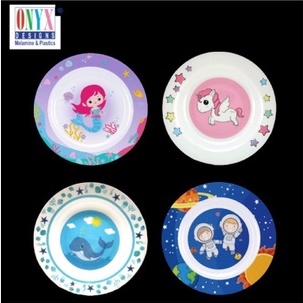 Piring Makan 9 Inch Melamin Onyx Seiv Karakter Anak | Piring Anak Gambar Lucu | Piring Sup