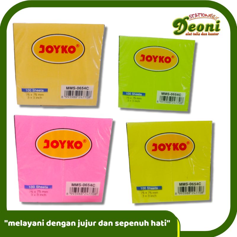

Joyko MMS-0654C Memo Sticky Sticky Note Kertas Memo Tempel