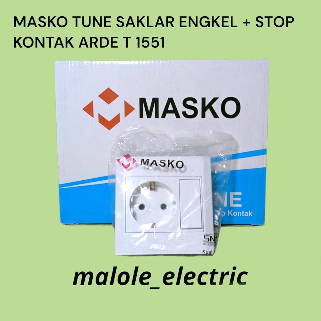MASKO TUNE SAKLAR ENGKEL + STOP KONTAK ARDE T - 1551 / IB SAKLAR ENGKEL + STOP KONTAK ARDE MASKO TUN