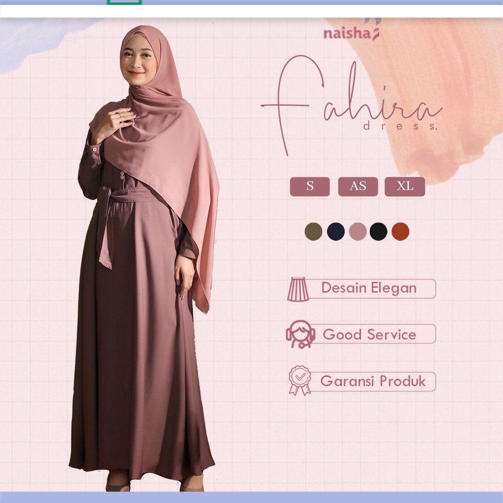 Fahira Dress by Naishaofficial / Gamis Fahira / Gamis Dewasa