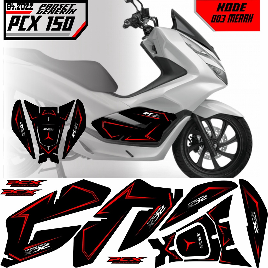 Sticker Tankpad Sidepad Full Set Honda Pcx 150 ALL HONDA PCX 150 KODE 002