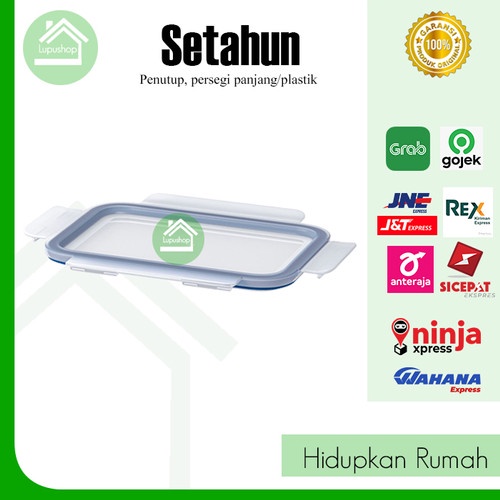Setahun Penutup- persegi panjang/plastik tutup toples kotak