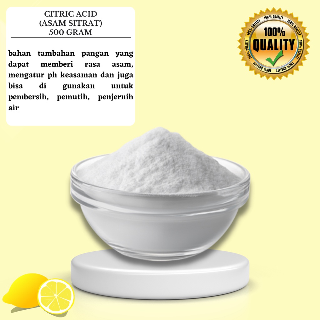 Jual Citric Acid Gram Citrun Asam Sitrat Asam Sitrun Monohydrate Shopee Indonesia