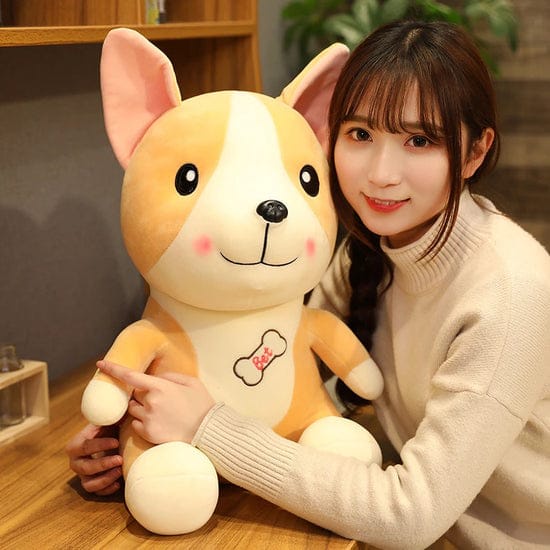Boneka Bantal Lucu Karakter Hewan Anjing Chorgi Berbahan Halus Lembut Mainan Boneka Anak Terbaru