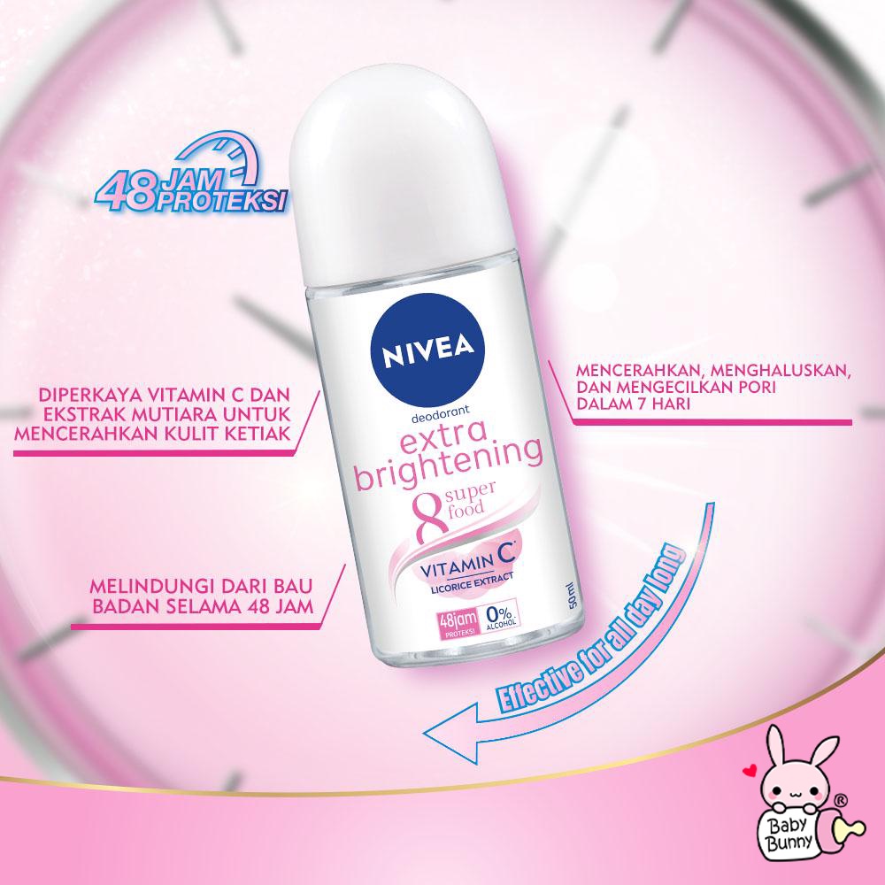 ❤ BELIA ❤ NIVEA Deodorant Roll On | 25 | 50 | Men | Women | Whitening Pearl Beauty Silk Touch Hijab | BABY BUNNY | BPOM