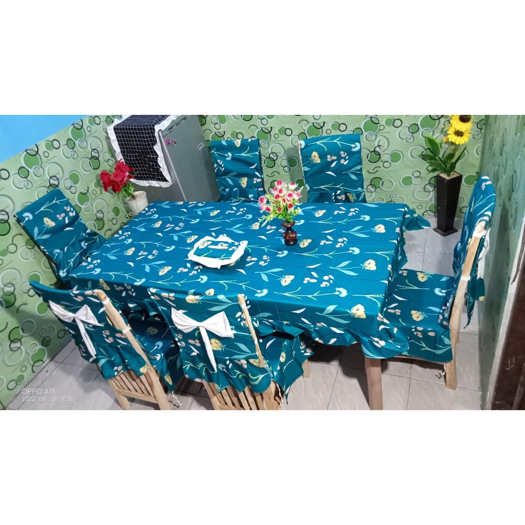 sandaran kursi makan 6 kursi set