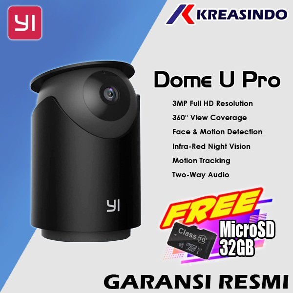 Xiaoyi YI Dome U Pro 2K 3MP Full HD IPCAM / IP Camera Wifi Resmi