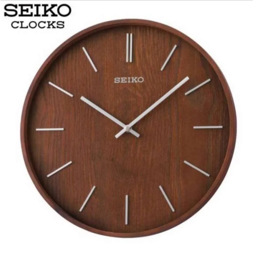 jam dinding kayu original seiko qxa765/ jam dinding wooden clock