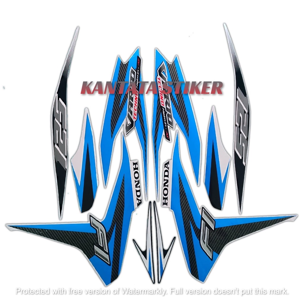 Jual STIKER STRIPING MOTOR LIS BODY MOTOR VARIO TECHNO 125 FI 2013