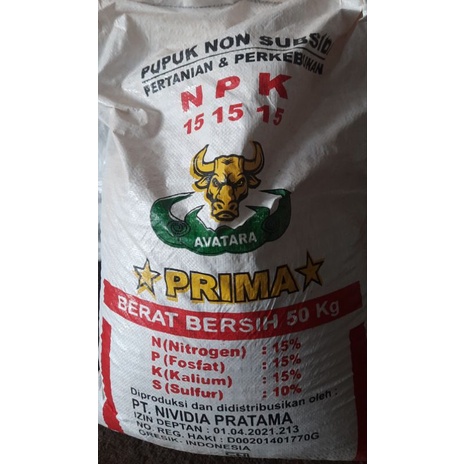 Pupuk NPK 15-15-15 avatara prima repack 1kg