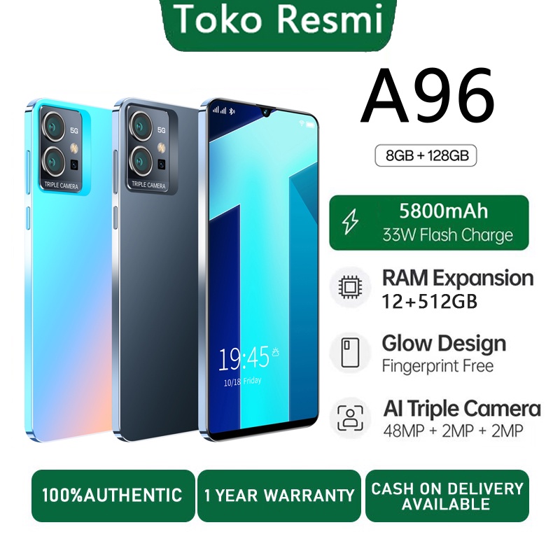 【Produk Baru HP】A96 RAM 12/512GB Handphone Android AMOLED 7.5" GARANSI RESMI Promo Cuci Gudang Ponse