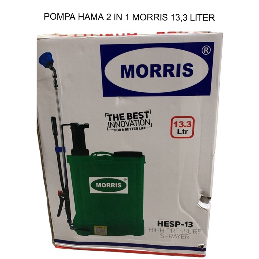 MORRIS HIJAU ELEKTRIK sprayer 2 in 1 Alat Semprot Hama Otomatis 13 Lt