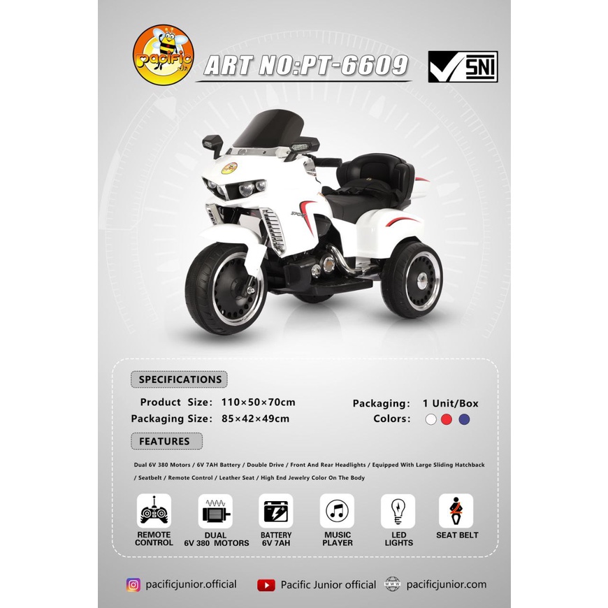 RECHARGEABLE MOTOR AKI ANAK (REMOT) PT-6609 PACIFIC