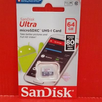 Memory Card MicroSD Micro SD Sandisk Ultra Class 10 64G |Microsd 64gb