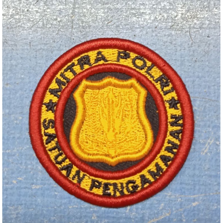 bordir emblem mitra polri