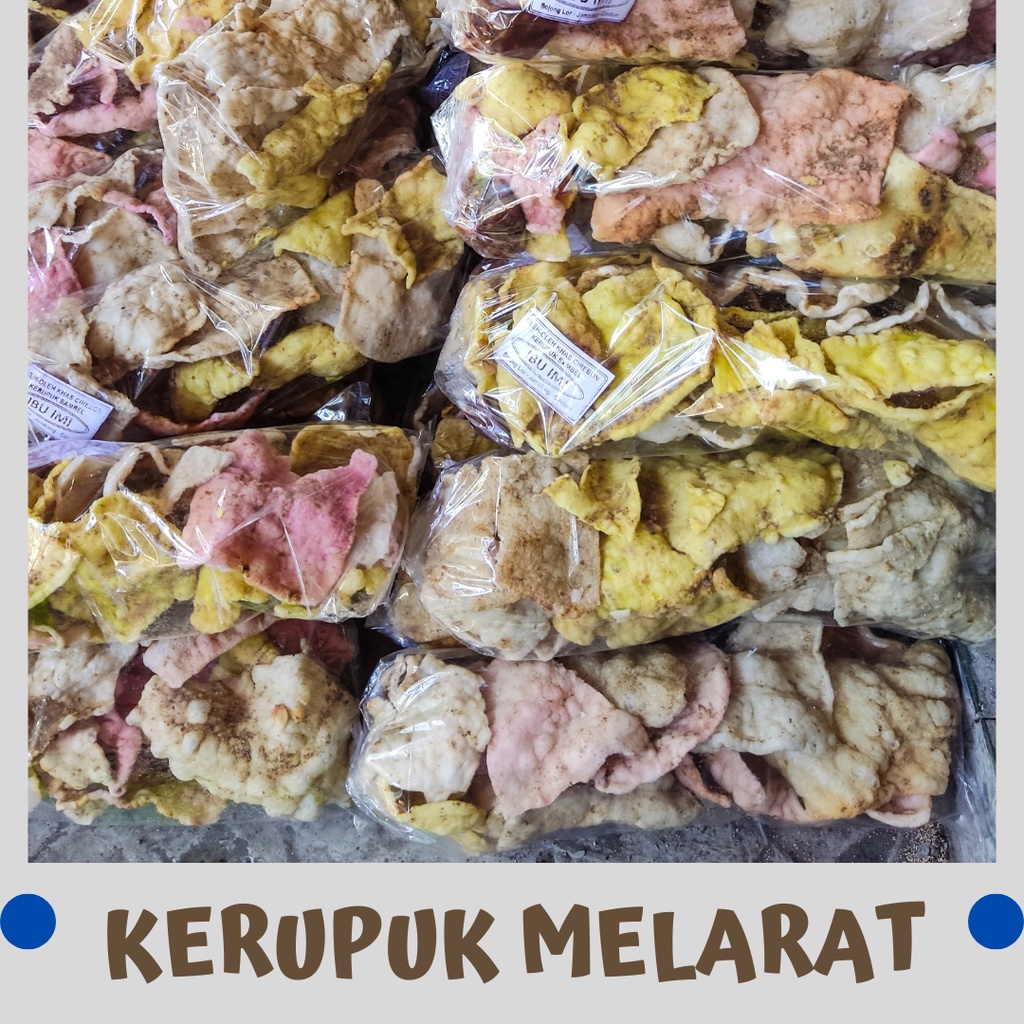 

Kerupuk Melarat Khas Cirebon / Krupuk Tradisional Halal, Enak, Renyah, dan Gurih / Rasa Original dan sambel asem / Makanan Cemilan Termurah Nikmat