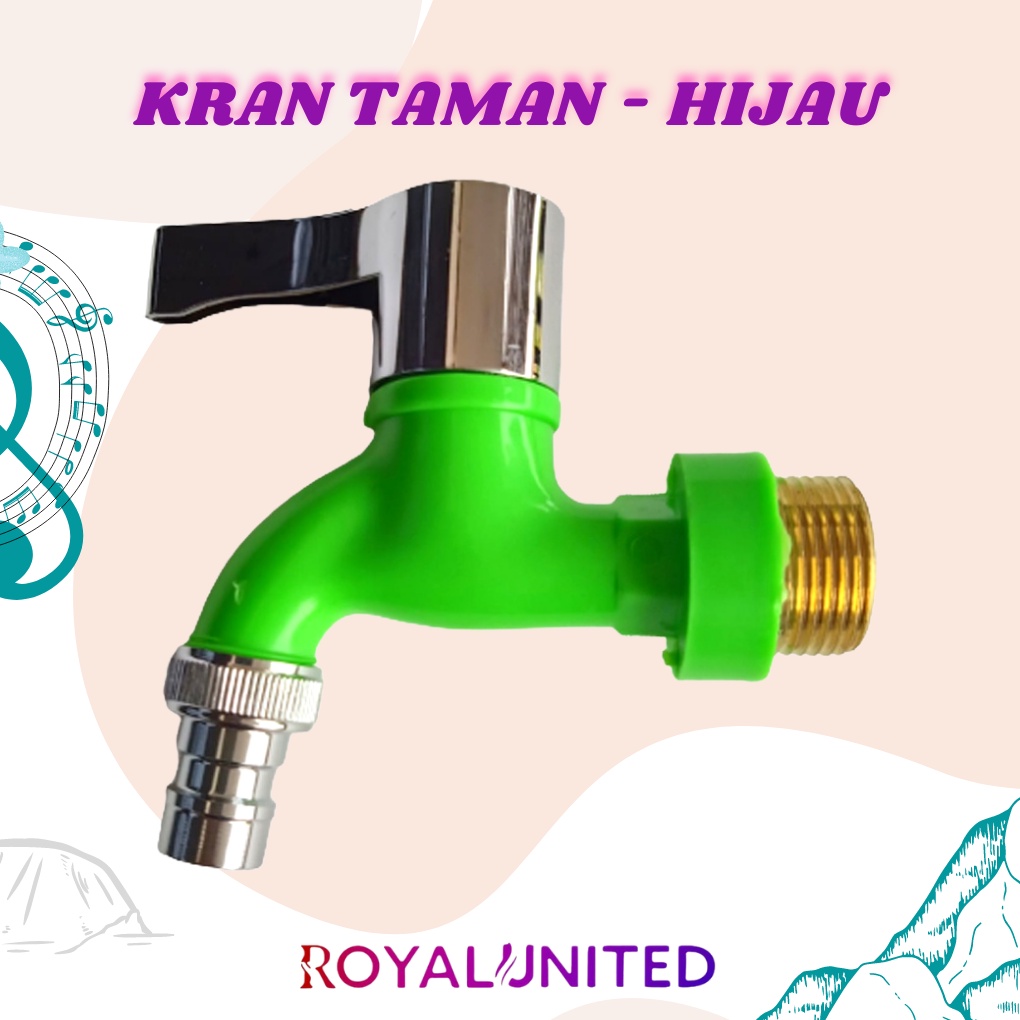 Kran Air Plastik 1/2&quot; Drat Kuningan Keran Taman 1/2 Inch Engkol ASLI ORIGINAL