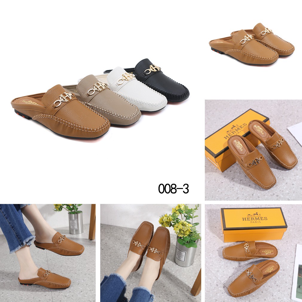 Flat Open Back Loafer 008-3