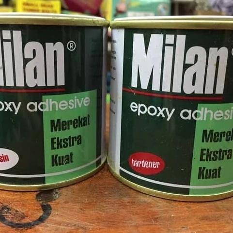 

Lem epoxy Milan 2komponen resin + hardener kemasan kecil