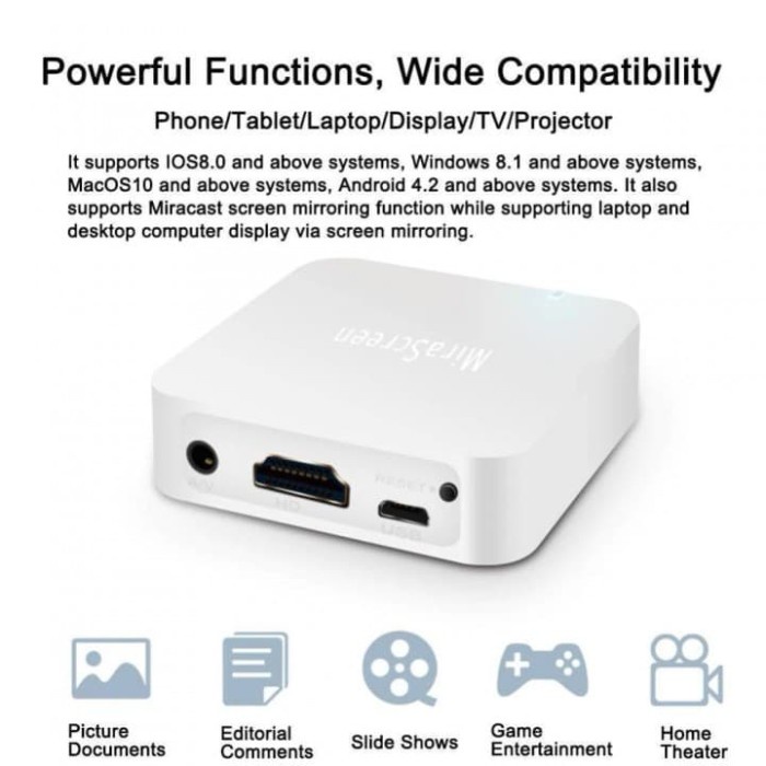 Produk Terbaru Mirascreen X7 Car Wireless Multimedia Box Display Dongle Hdmi 1080P