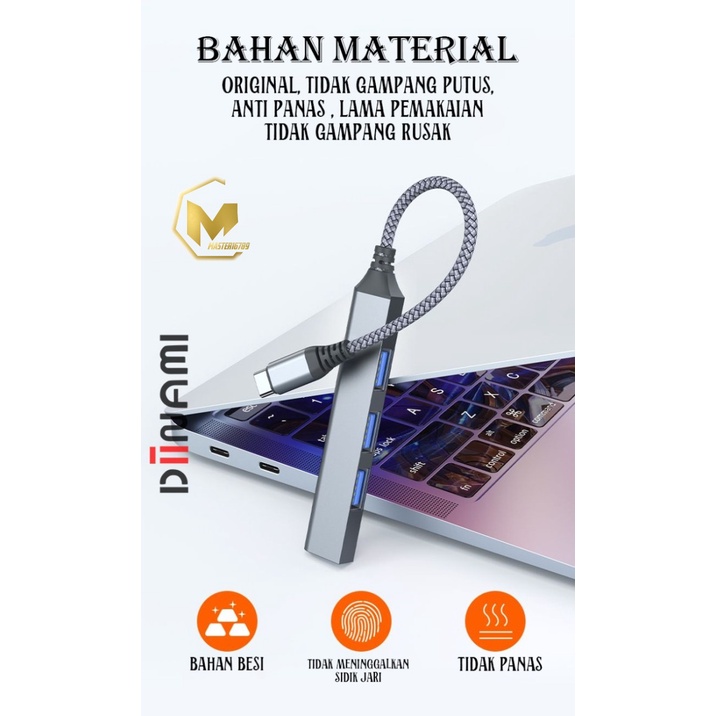 DIINAMI G05 Kabel Adapter USB Hub Type C Cable Multi Port 4 in 1 to USB 3.0 Macbook Air Pro 2020 2021 M1 MA3695