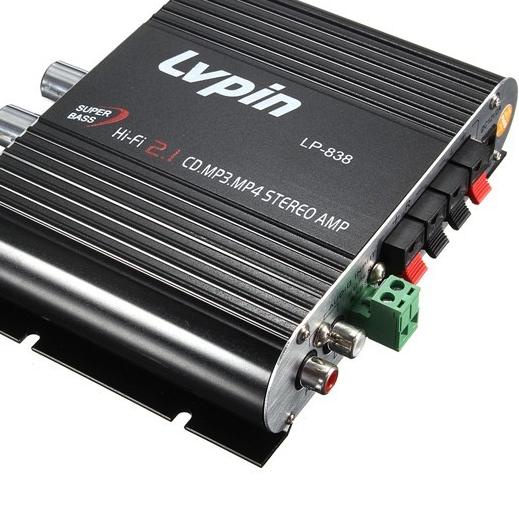 Mini HiFi Stereo Amplifier Treble Bass Booster 12V--LVPIN