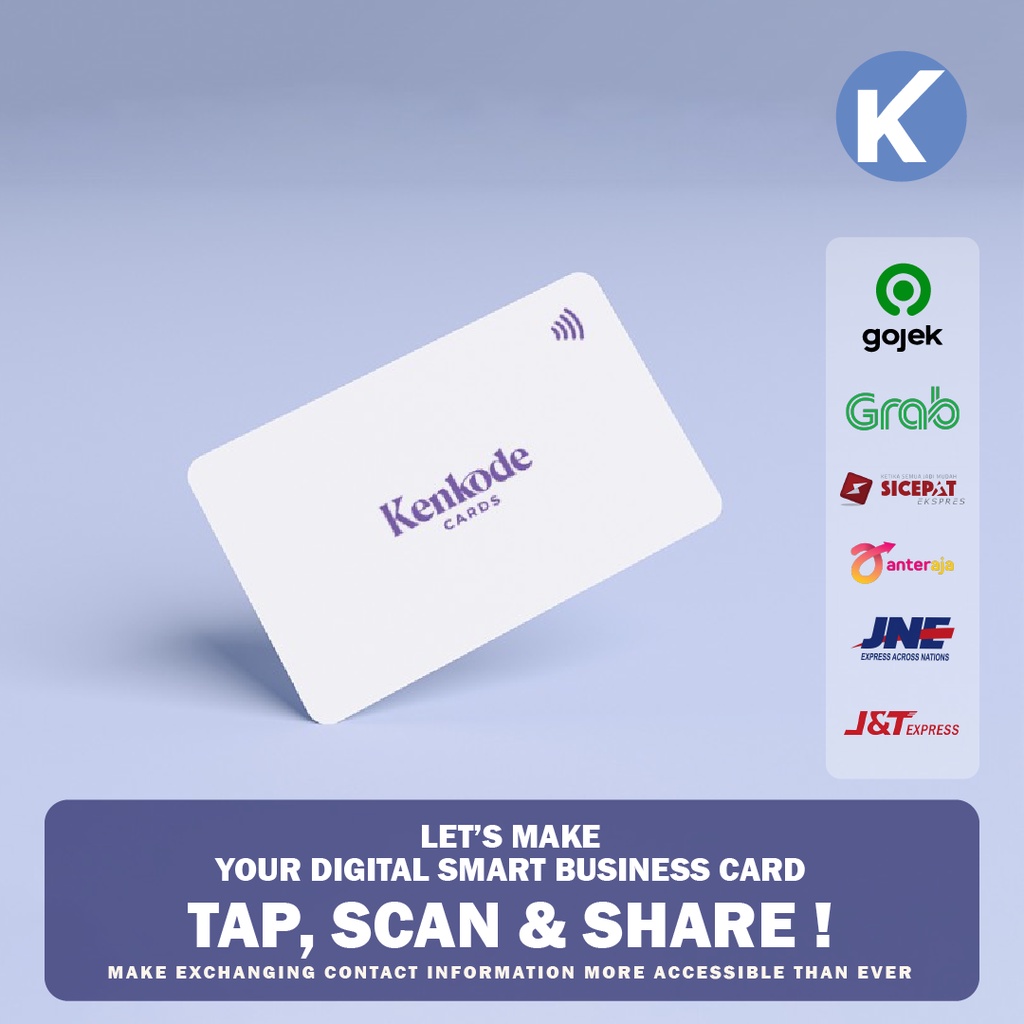 

Kartu Nama Digital Smart Digital Business Card RFID NFC QR CODE