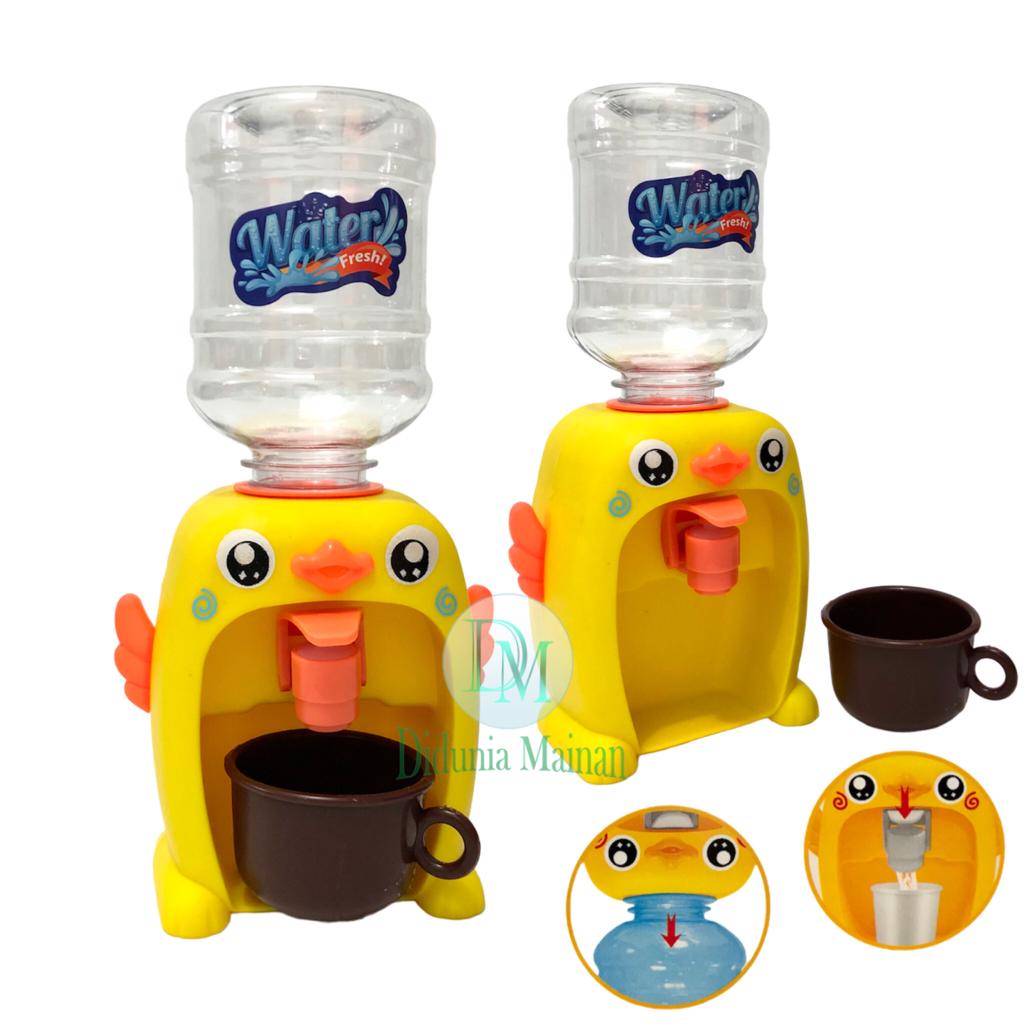 Mainan edukatif anak dispenser air galon portable mini karakter bebek mini water dispenser