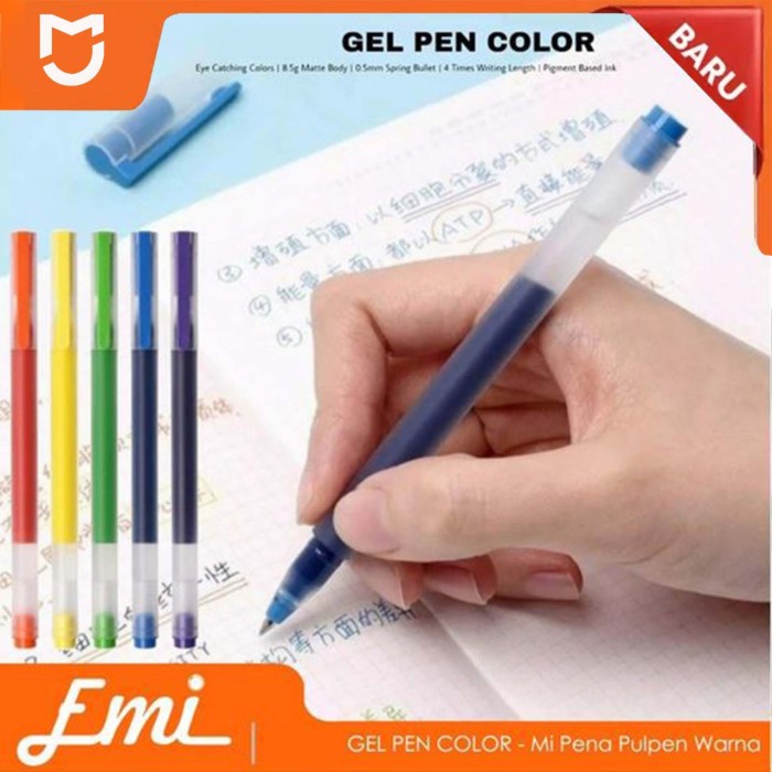 

^^^^^] Gel Pen Color Mjia Pena Pulpen 5 Warna