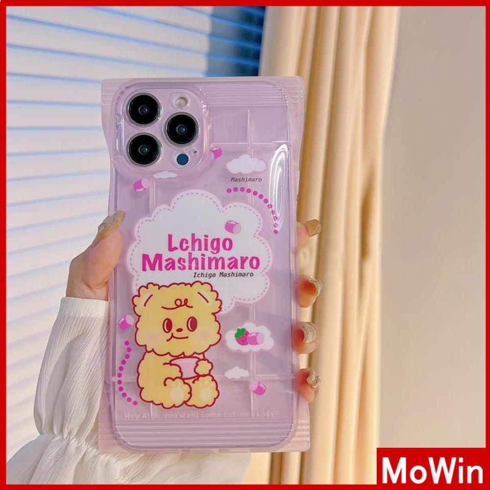 For iPhone 14 Pro Max iPhone Case Snack Bag TPU Soft Case Clear Case Airbag Shockproof Camera Cover Pink Cute Cartoon Compatible For iPhone 13 Pro Max 12 Pro Max 11 7Plus xr