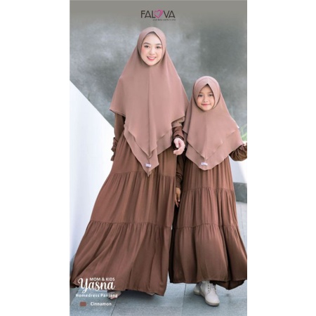 YASNA, Baju Gamis Polos, Homedress Panjang DEWASA  dari Falova-3