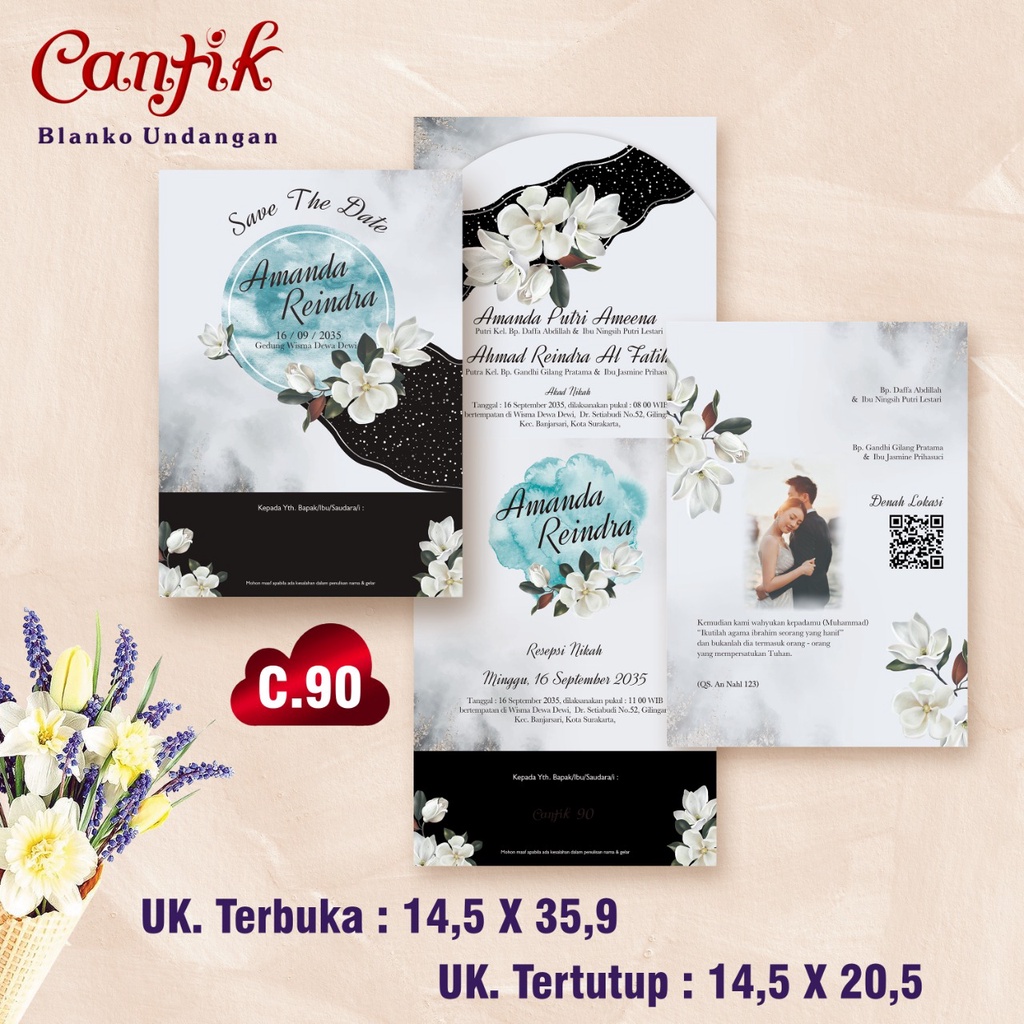 Blanko Undangan CANTIK 90