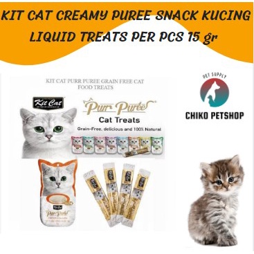 [1 SACHET]Snack Kucing Kit Cat Creamy Purr Puree Liquid Treat 15gr