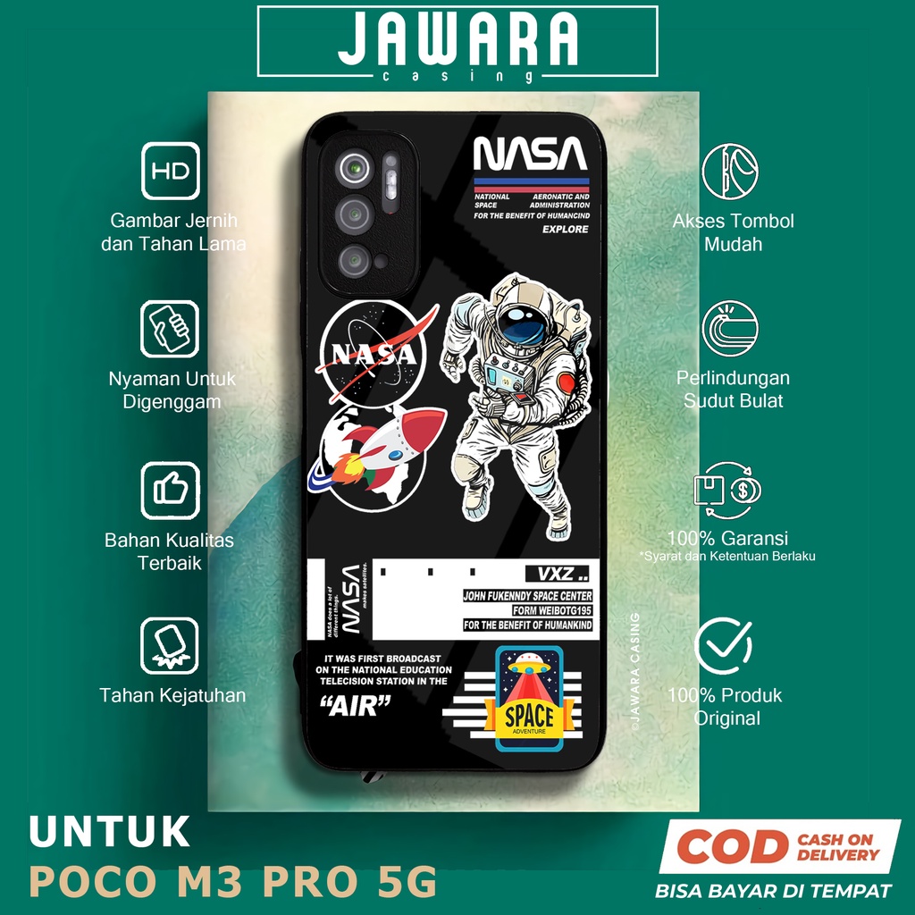 Case Poco M3 Pro 5G Casing Poco M3 Pro 5G Jawara Casing [NASA] Case Glossy Case Aesthetic Custom Cas