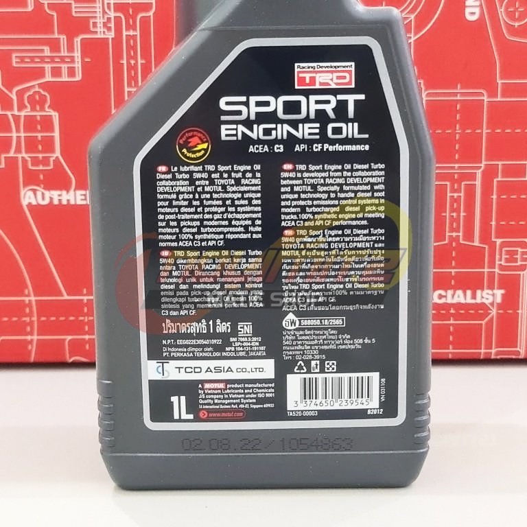 Oli Motul TRD Sport Engine Diesel Turbo 5W-40 1L