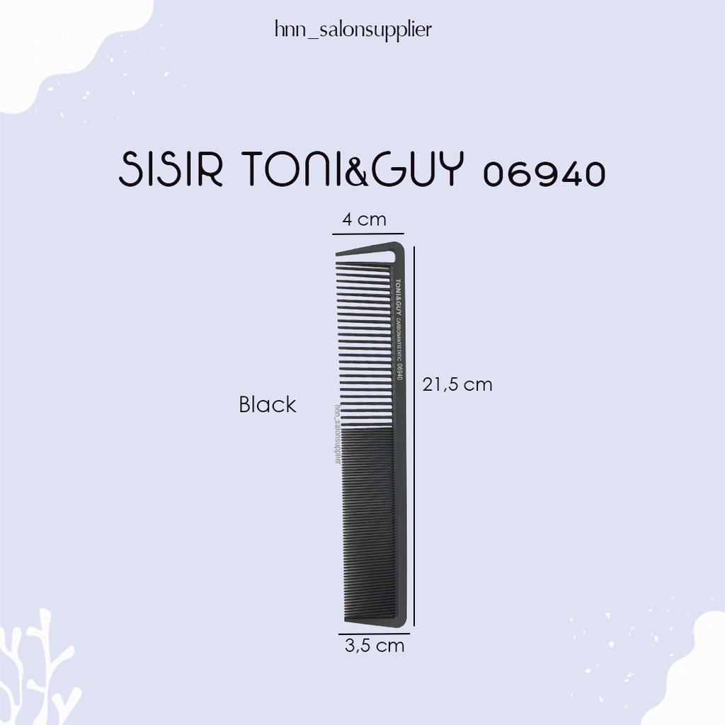 Sisir Potong Pangkas Rambut Salon Professional Toni and Guy Carbon Antitastic 06940