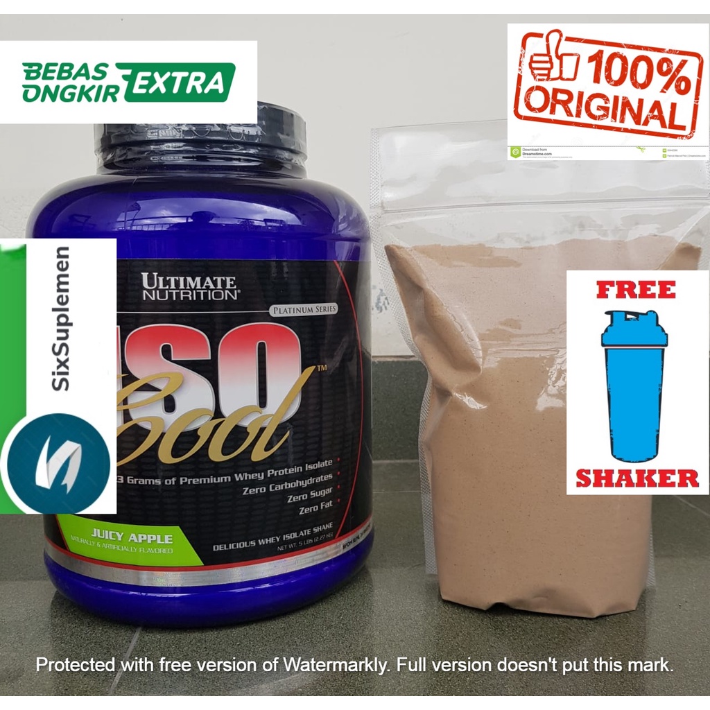 (Bonus Shaker/Sample) Ultimate Nutrition Iso Cool 1 Lbs Eceran (450 gram)