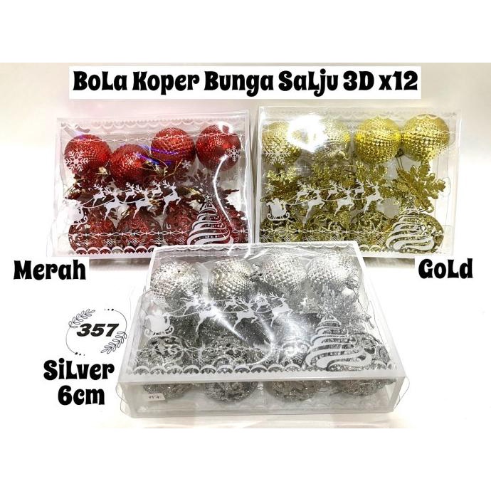 Hiasan Natal Bola 6cm