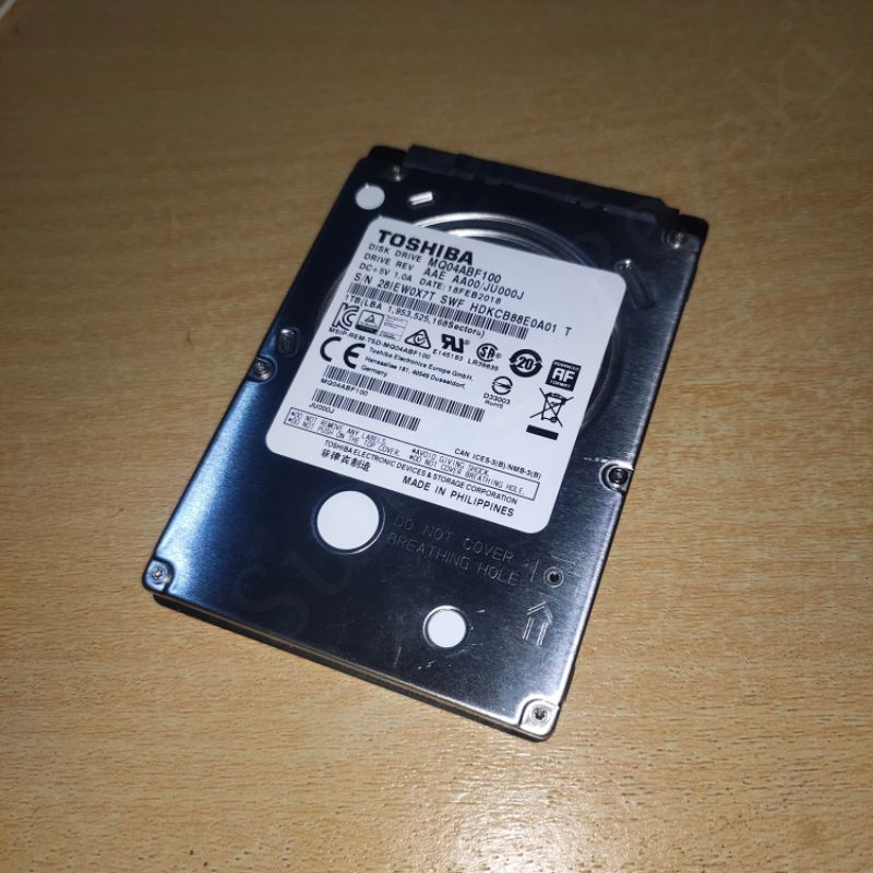 Harddisk Internal 1 TB Laptop Toshiba Asus HDD 1TB 1000GB Windows 10