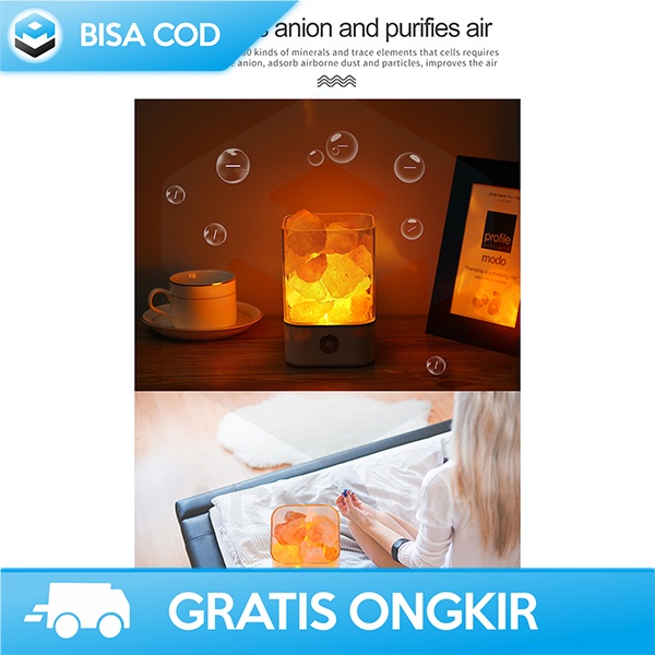 LAMPU CRYSTAL HIMALAYAN SALT LAMPU ANTI RADIASI ICOCO 100-600 MA 3WATT