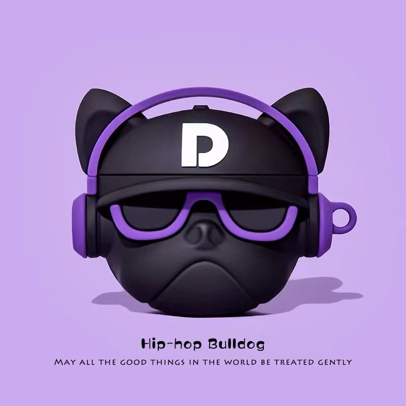 Case Pelindung Earphone Bluetooth TWS Desain Anjing Bulldog 3D Untuk Airpods 1 2 3 pro 2 3 pro 2 i12 i13 inpods 12 13 pro