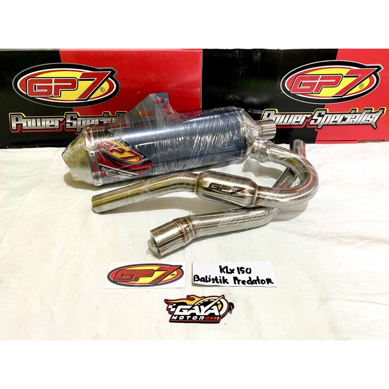 Knalpot GP7 CRF 150 L Predator Ballistic standar kompetisi Knalpot GP7 Predator ballistic KLX 150 CR