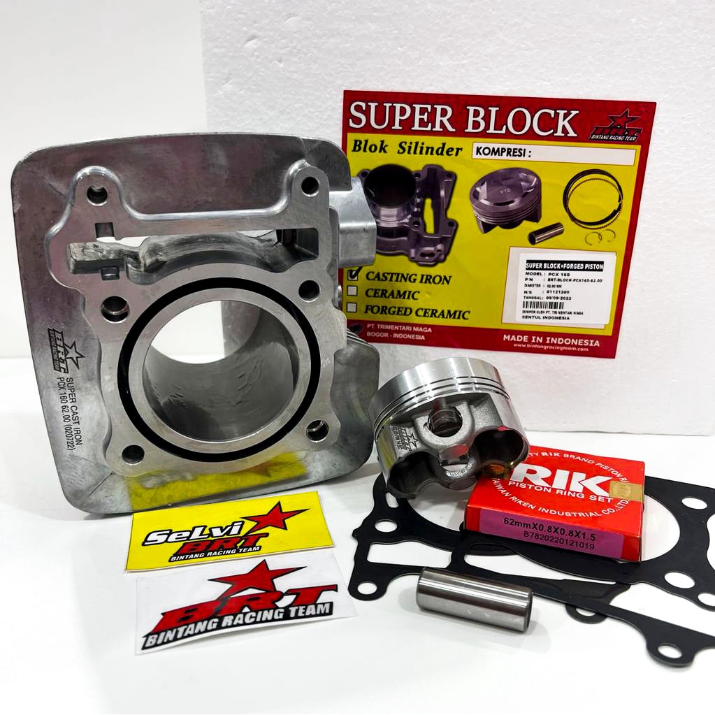 Jual BLOK BOREUP & PISTON BRT VARIO 160 PCX 160 ADV 160 62 MM