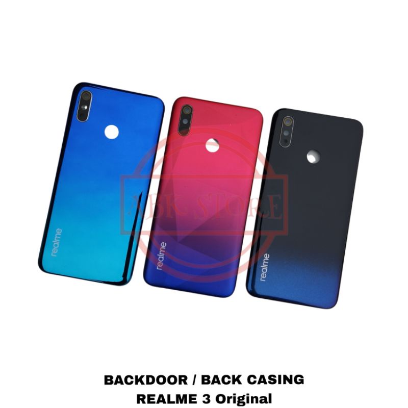 TUTUP BELAKANG BACKDOOR BACKCOVER BACK CASING HOUSING REALME 3 ORIGINAL